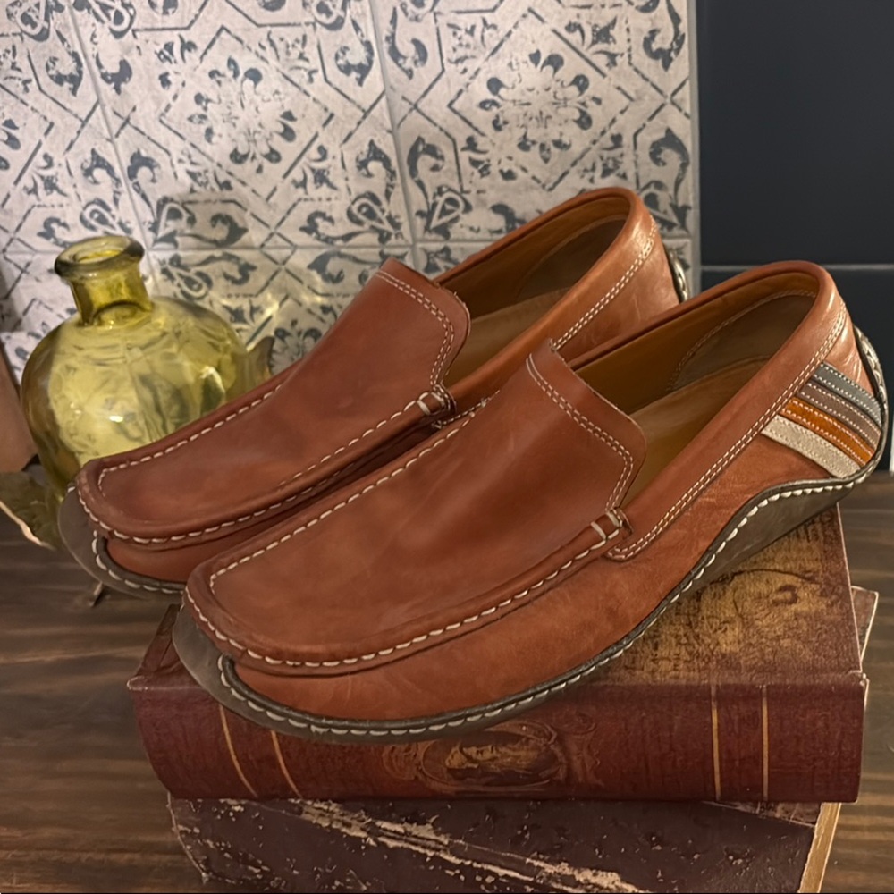 Cole Haan Brown Leather Slip-On Loafers